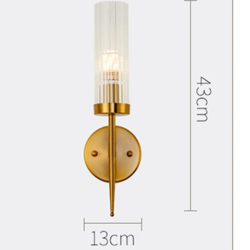 Modern LED Wall Lamp Nordic Sconce Light Fixture Metal European Style Metal Light  Bedroom Light Wall Lights for Home Background