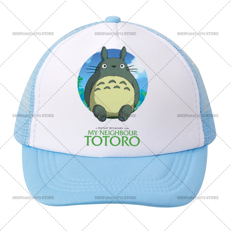 Totoro Baseball Cap Women Cute Cartoon Miyazaki Anime Print Peaked Caps Hip Hop Outdoor Trucker Mesh Hats Summer SunHat Gift view 2