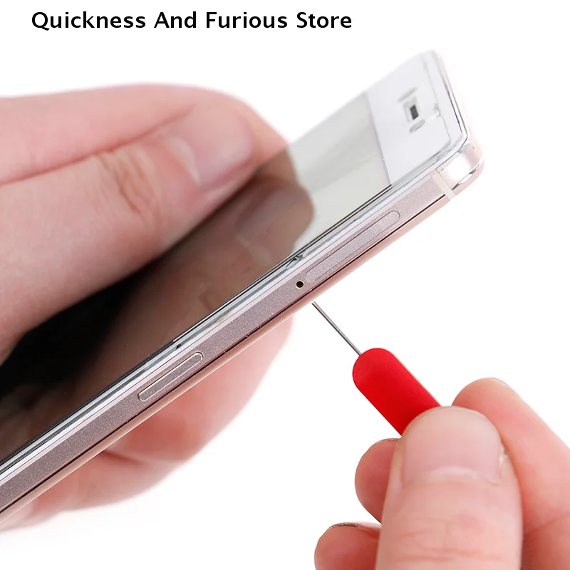 【TO】10 Pcs Anti-Lost Sim Card Eject Pin Needle Universal Mobile Phone Steel Ejector Pin SIM Card Tray Opener Keyring