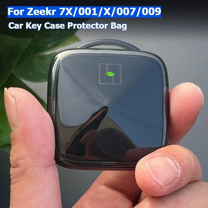 

Для Geely Zeekr 7X 001 X чехол для автомобильного ключа, защитный брелок для ключей, сумка для карты, прозрачный держатель для пульта дистанционного управления, брелок для ключей, автомобильные аксессуары