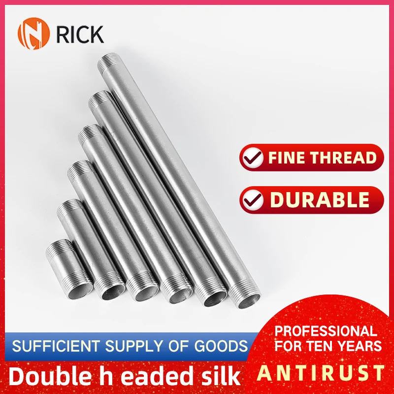 

304 BSPT Stainless Steel Pipe FittingsExternal Thread ExtenSion Joint 1/4"3/8" 1/2" 3/4" 1" 1-1/4" 1-1/2" 2"Water 50 100 150