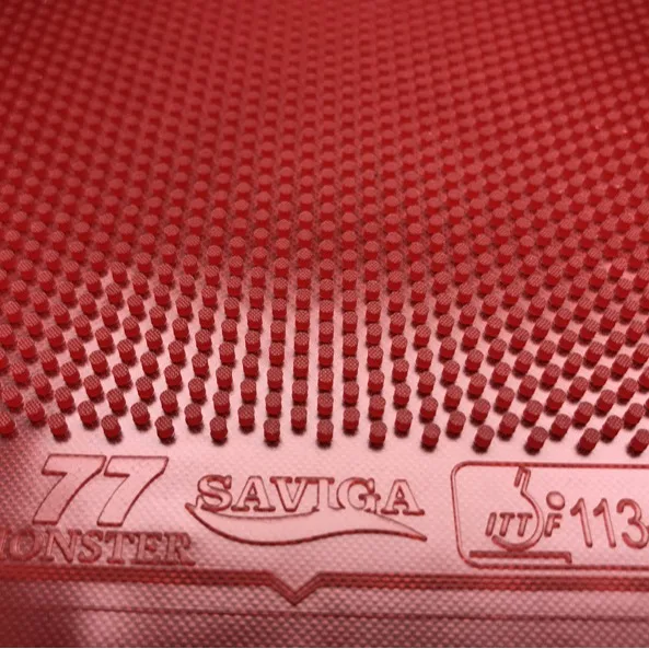 Original Saviga 77 Monster OX Table Tennis Rubber Long Pimples Non-Curing Balck Red Ping Pong Rubber without Sponge