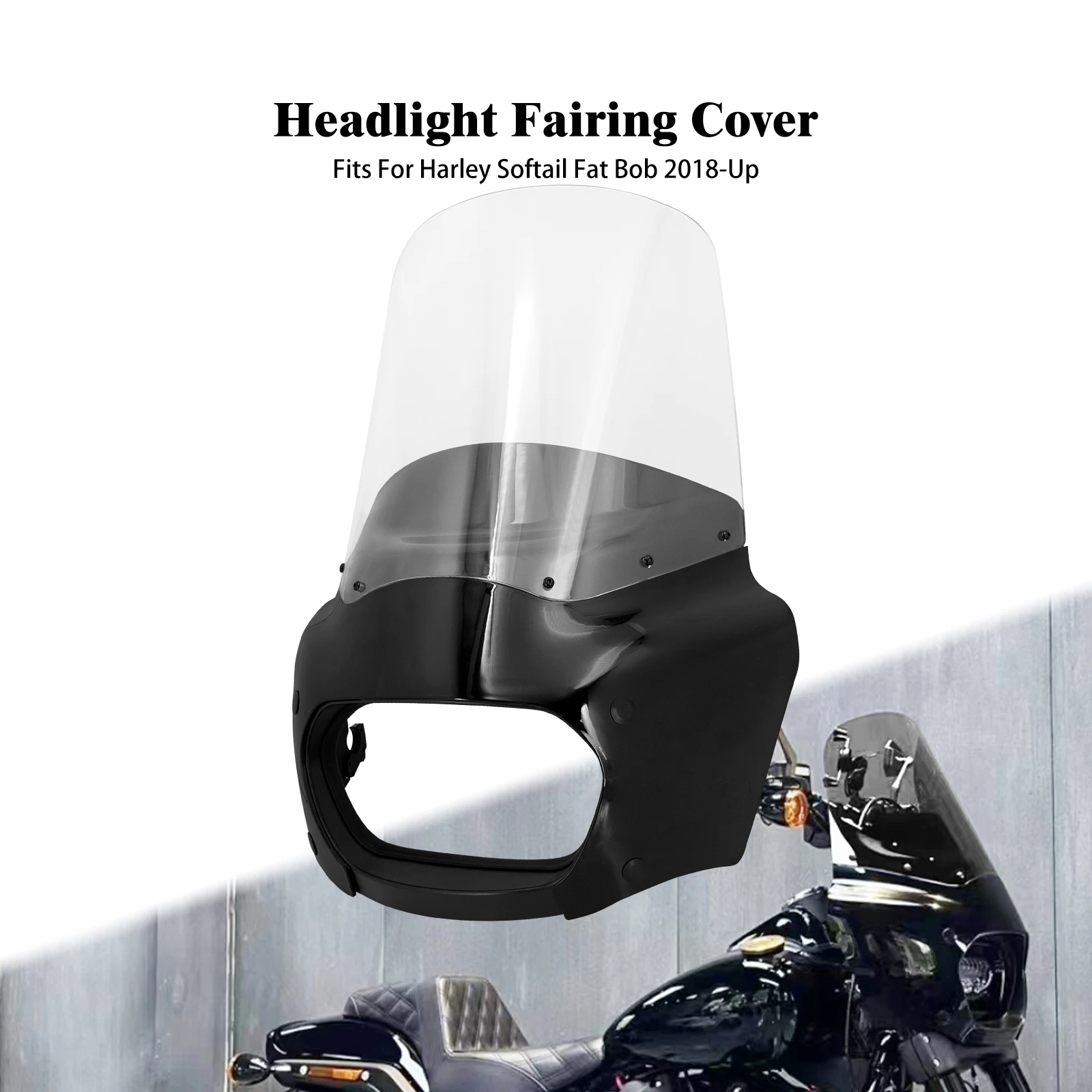 Motorcycle Headlight Fairing Smoke/Clear Windshield 15