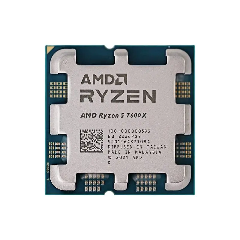 Процессор AMD RYZEN 5 7600X игровой, 6-ядерный 12-поточный процессор AMD R5 7600X, 5 нм 38 МБ, разъем AM5, без кулера, Кэш-память для ПК