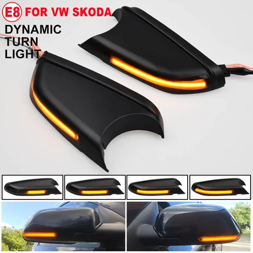 Indicador LED de espejo retrovisor, luz intermitente dinámica, señal de giro para Skoda Octavia MK2 1Z 2005-2009 para VW Polo MK4 9N 2004-2008