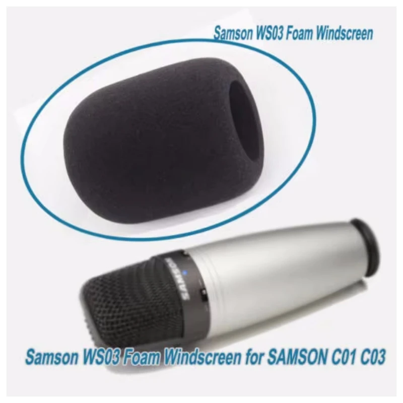 Samson WS03 Large durable foam windscreen for SAMSON C01 C03 CL7 CL8 C01U C01U PRO C03U Microphone