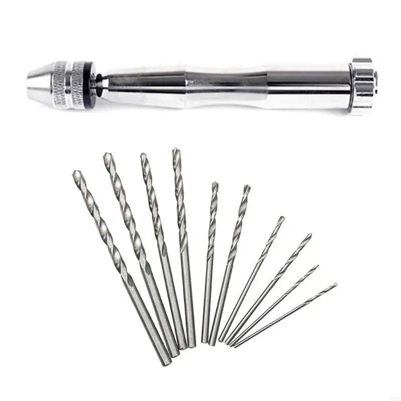 12pf Functional Hand Hand Set per artigiani e hobbisti include 10 bit per trapano