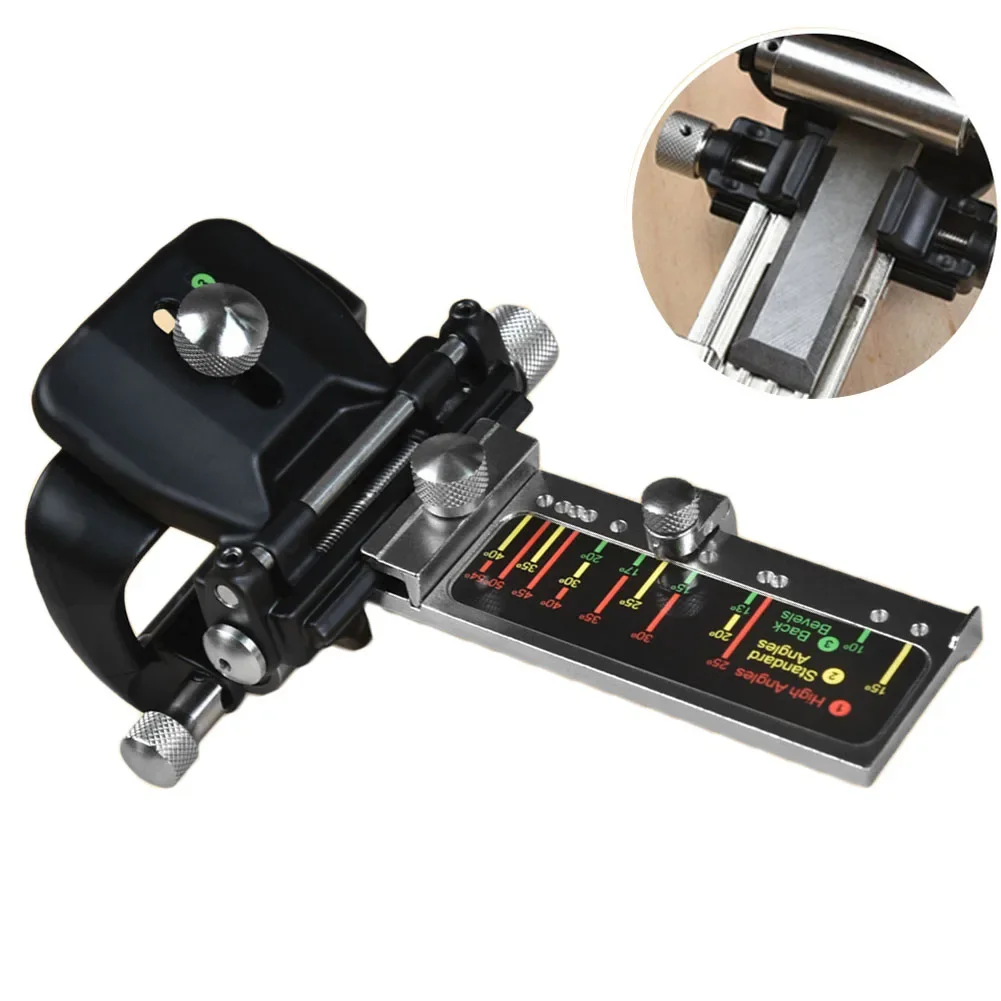 Adjustable Angle Honing Guide Tool For Woodworking Sharpening Holder Featuring Aluminum Alloy And Stable Roller Support