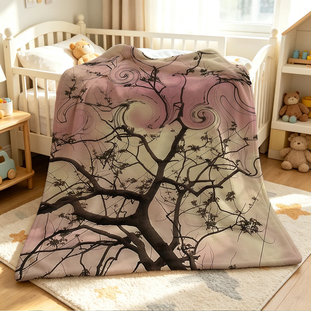Twisted Boughs  Blanket Soft Cozy Throw for Sofa Bed Festive Holiday Decor Gift for Kids and Adults, Lightweight and Warm