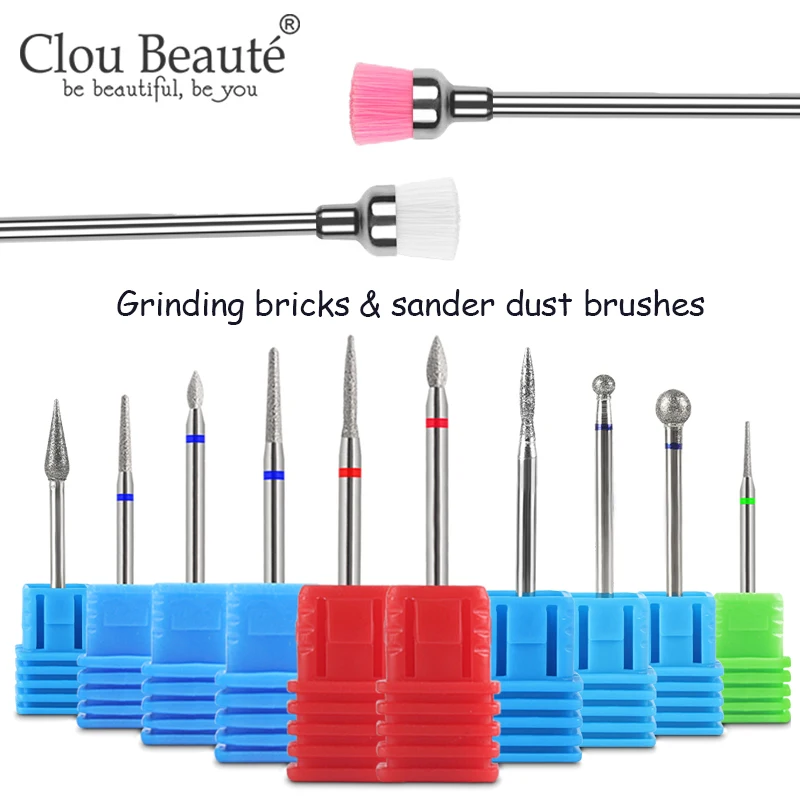 Cuticle Clean Bit Diamond Frezen Voor Nagelboor Manicure Accessoires Elektrische Molens Burr Grinder Nail Tool Nagelvijlen