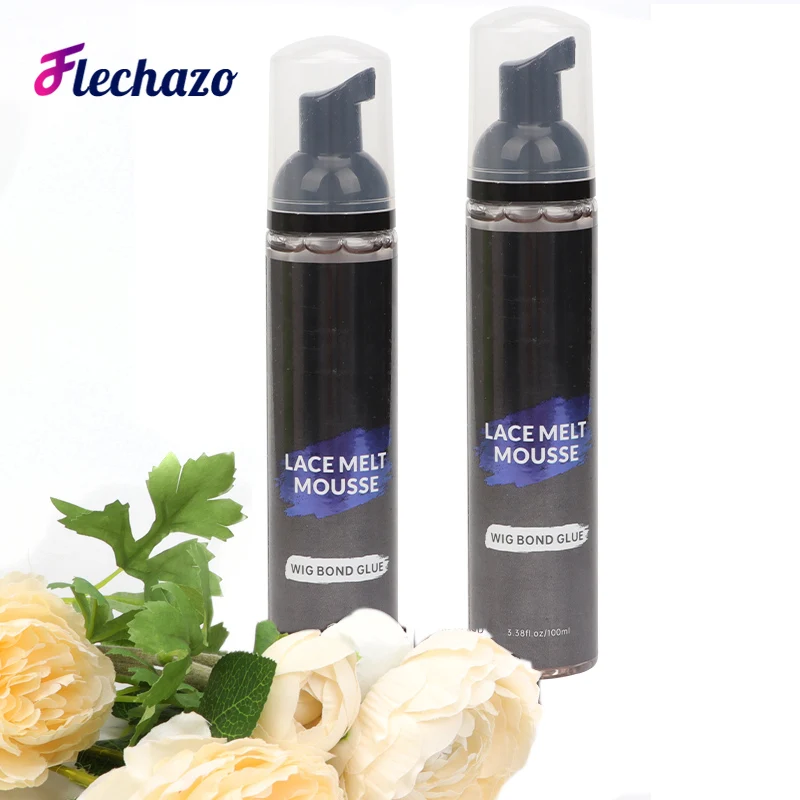 Laço natural derretendo espuma para peruca, controle de borda do cabelo, mousse derretida, mantenha bordas, cabelo do bebê, 3pcs