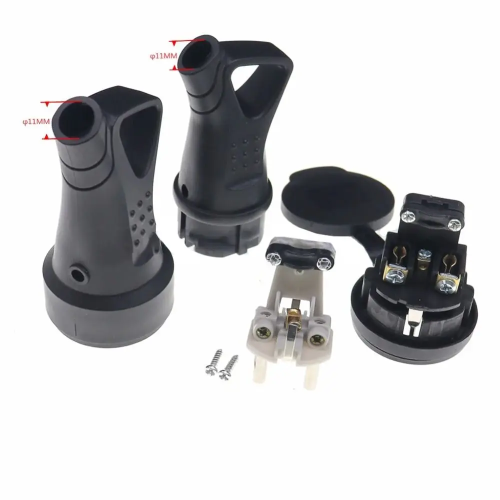 Durable 16A 250V 7 Pin Adapter Waterproof Rubber Flat Male Plug To Large Round Female Anti Drop Connector