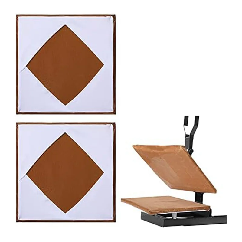 New 2 PCS Heat Press Platen Wrap Cover, Heat Resistant Protector for Protecting Sublimation Heat Pressing Machine B White