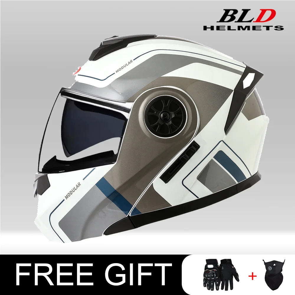 BLD 풀페이스 헬멧 오토바이 자전거 레이싱 ATV 충 - Dual Visor Motorcycle Racing Helmet 리뷰 및 가격