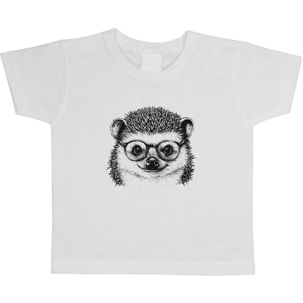 

'Hedgehog Wearing Glasses' Children's / Kid's Cotton T-Shirts (TS049243)
