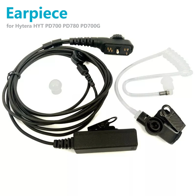 Walkie Talkie Air Tube Earpiece Headset Mic for Hytera HYT PD700 PD700G PD702 PD705 PD780 PD780G PD782 PD790EX PT580H Radio