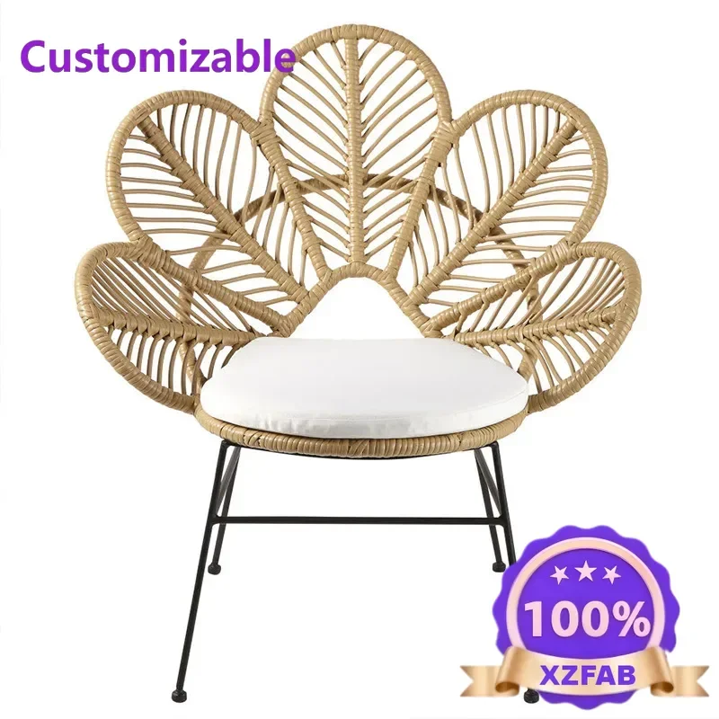 Factory Direct 2026 PE B & B Outdoor Wedding Vine Flower Chair Resort Rest Area Art Chair Waterproof
