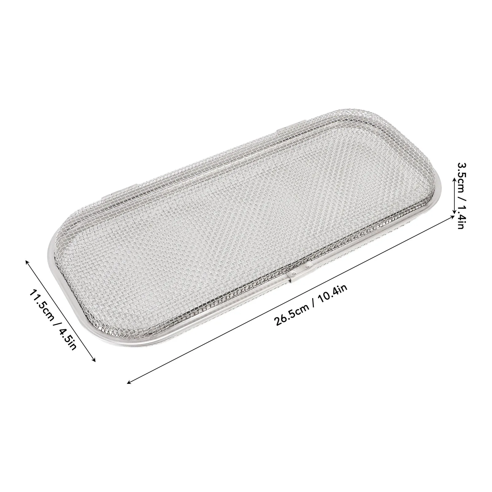 1Pc Vaatwasser Gebruiksvoorwerp Mand 304 Roestvrij Staal Rechthoekige Mesh Afvoer Vaatwasser Zilverwerk Houder voor Eetstokjes Kleine Items