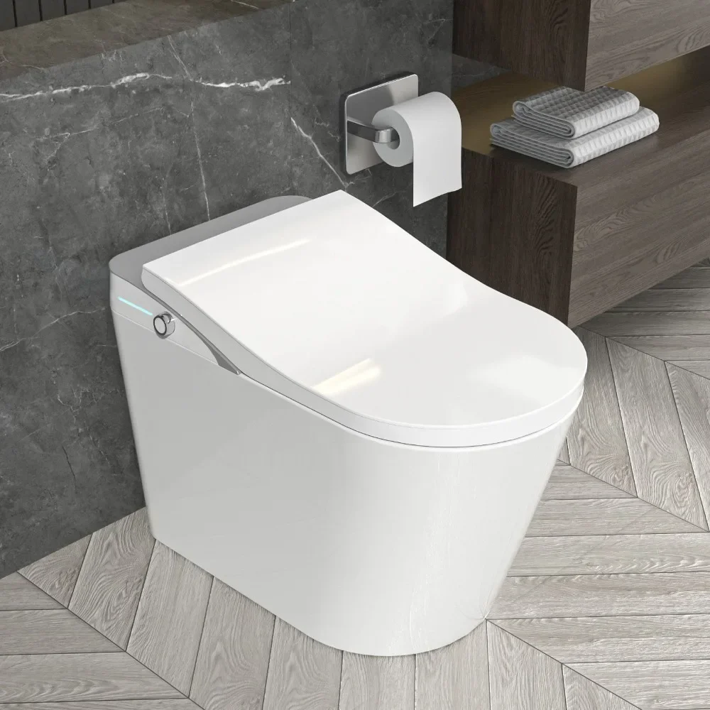 

One Piece Smart Toilet with Built-in Bidet, with Self-Clean, Auto Sensor Flush, Digital Display, Elongated Bidet Toilet
