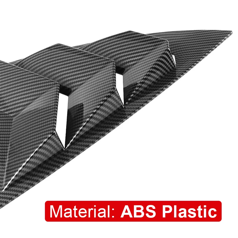 ألياف الكربون سيارة الخلفي الثلاثي كوة الإطار الزخرفية ملصقات الكسوة اكسسوارات ل تسلا نموذج Y 2021 2022 2023 2024 2025 #4