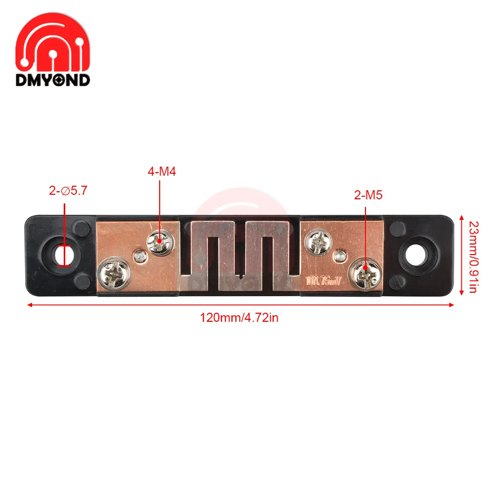 Shunt externo JF-1 10A 20A 30A 50A 75mV Shunt de resistencia de derivación de amperímetro para voltímetro digital de CC amperímetro vatímetro