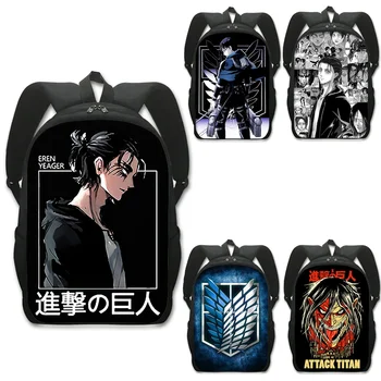 Anime Attack on Titan Backpack for Teenager School Bags Shingeki No Kyojin Rucksack Levi Eren Daypack Laptop Backpack Book Bag 