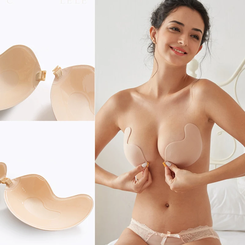 Sexy Push Up NuBra Breast Pasty Nude Bra Chest Paste Invisible Self-adhesive Bra Adhesive Lift Up Invisible Strapless Accessorie