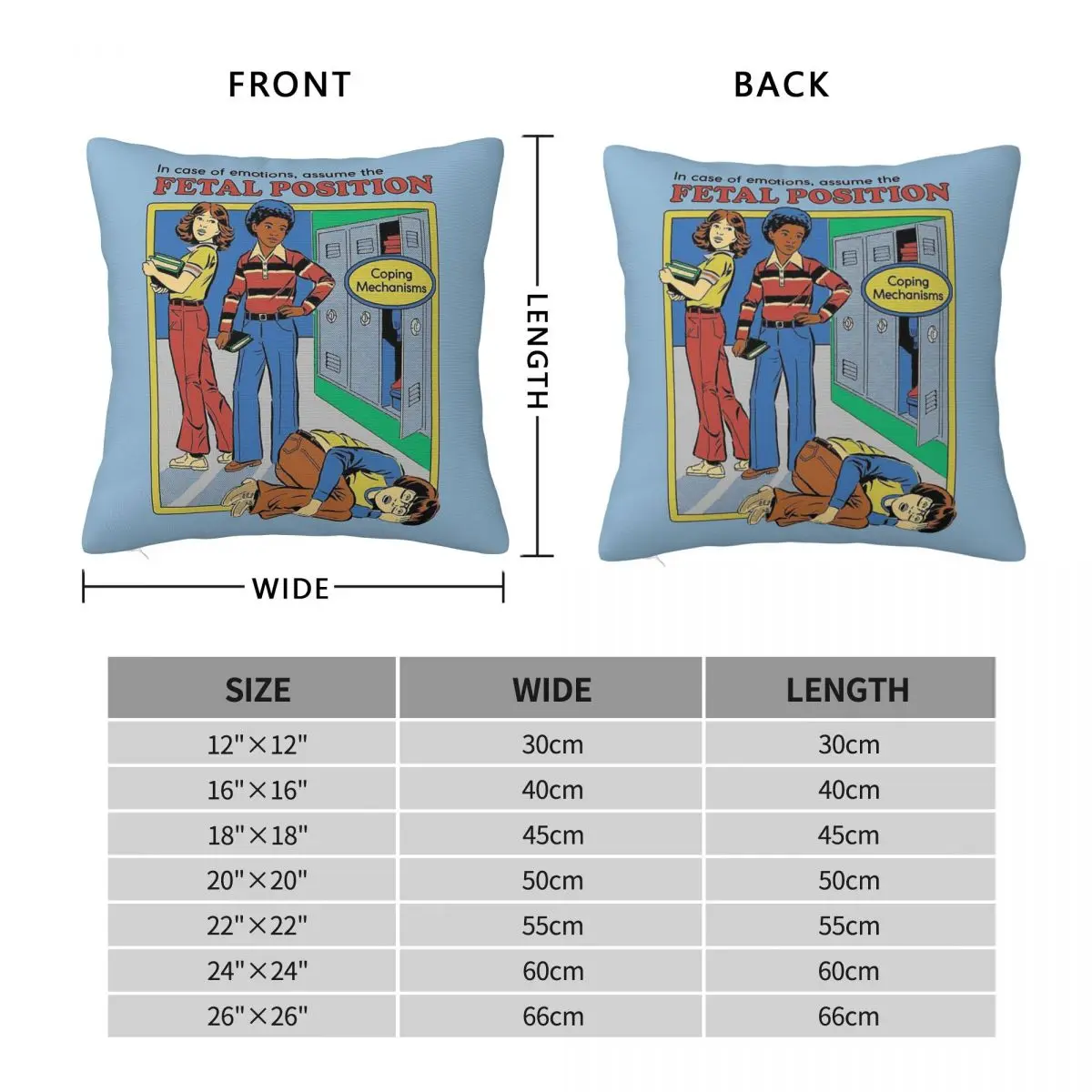 Assume The Fetal Position Square Pillowcase Polyester Linen Velvet Printed Zip Decorative Throw Pillow Case Home Cushion Cover