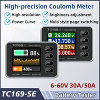 TC169-SE Battery Capacity Coulomb Meter 6-60V 30A/50A Lithium Battery Capacity Tester for E-bike/Balance Car/Cleaning Machine