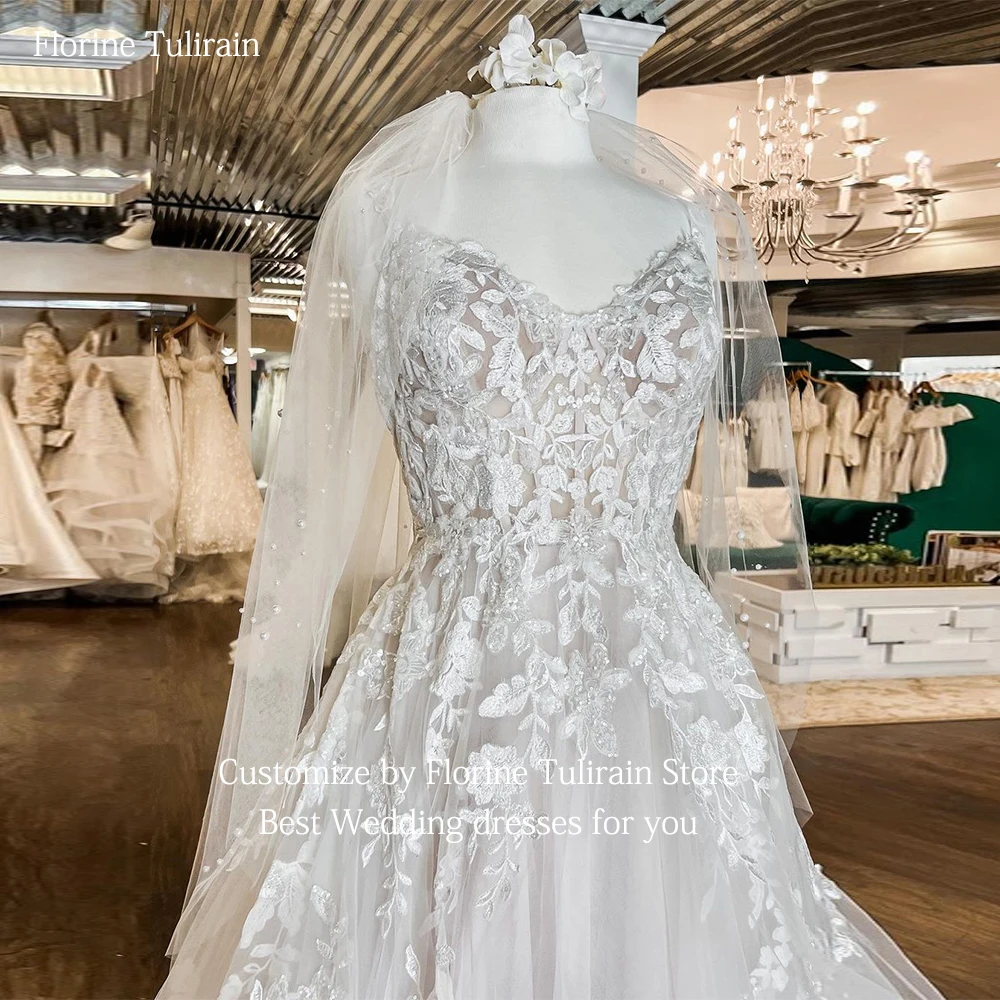 Bespoke Robe De Mariée with Sexy Deep V-Neck Backless Elegant A-line Floor-Length Court Train Wedding Dresses for Brides 2023