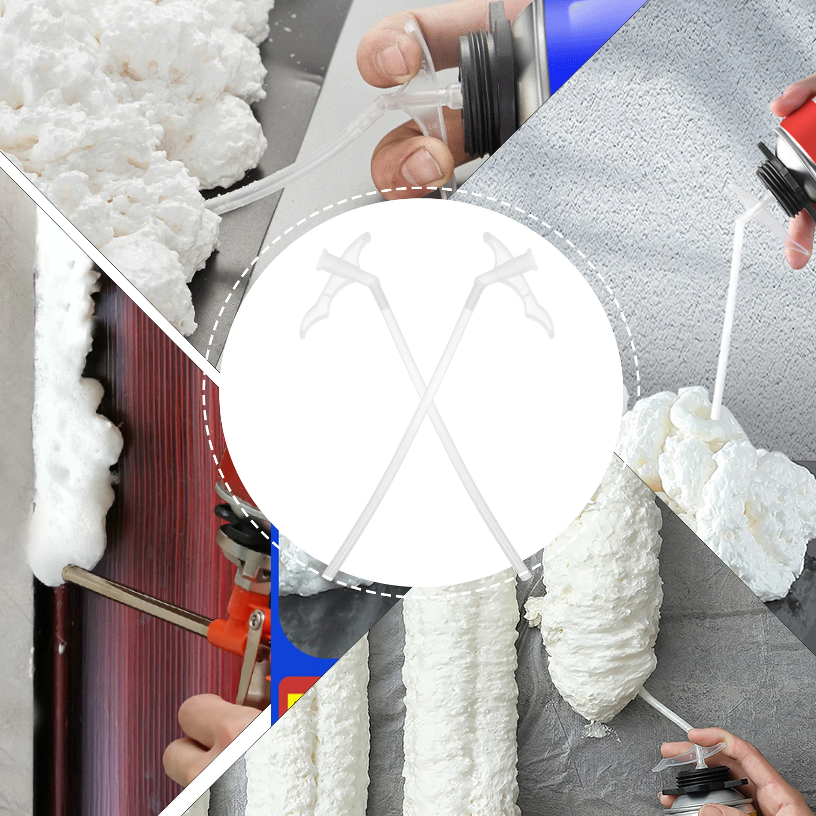 

30 pcs Foam Sealant Tubes for DIY Gap Filling Universal Threaded Base Plastic Spray Foams Replacement Nozzles