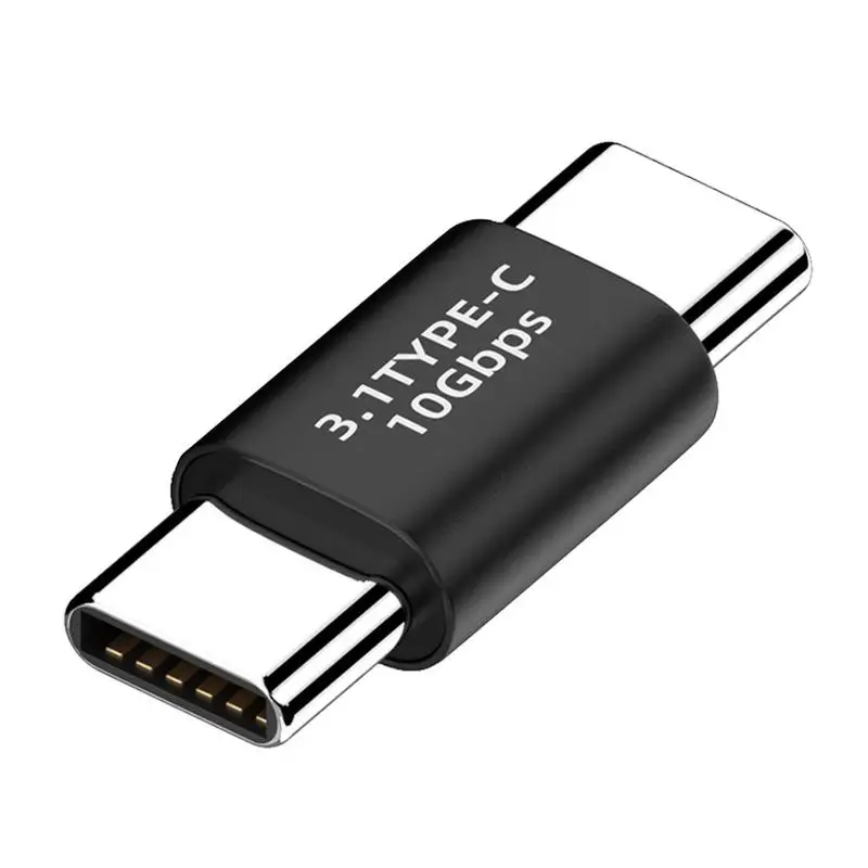 USB C Male to Male Adapter Support 10GBbps Rate Audio and Video Fast Charging Adapter C-Type Double Plug Mobile Phone Laptop