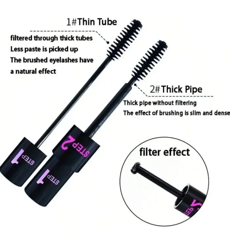 Longue optique pour extension de cils, mascara imperméable, cils bouclés noirs, bigoudi, brosses à friser, utilisation pour les touristes