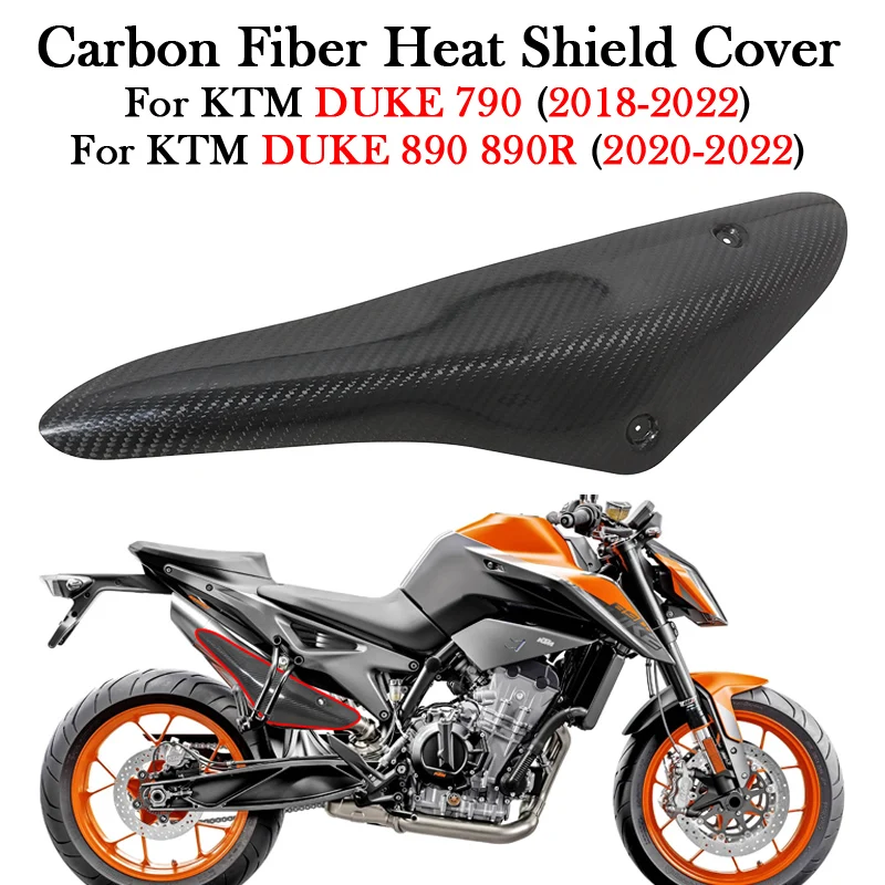 Carbon Fiber For KTM DUKE790 DUKE890 DUKE 790 890 890R 2018 - 2022 Motorcycle Exhaust Escape Muffler Protector Heat Shield Cover