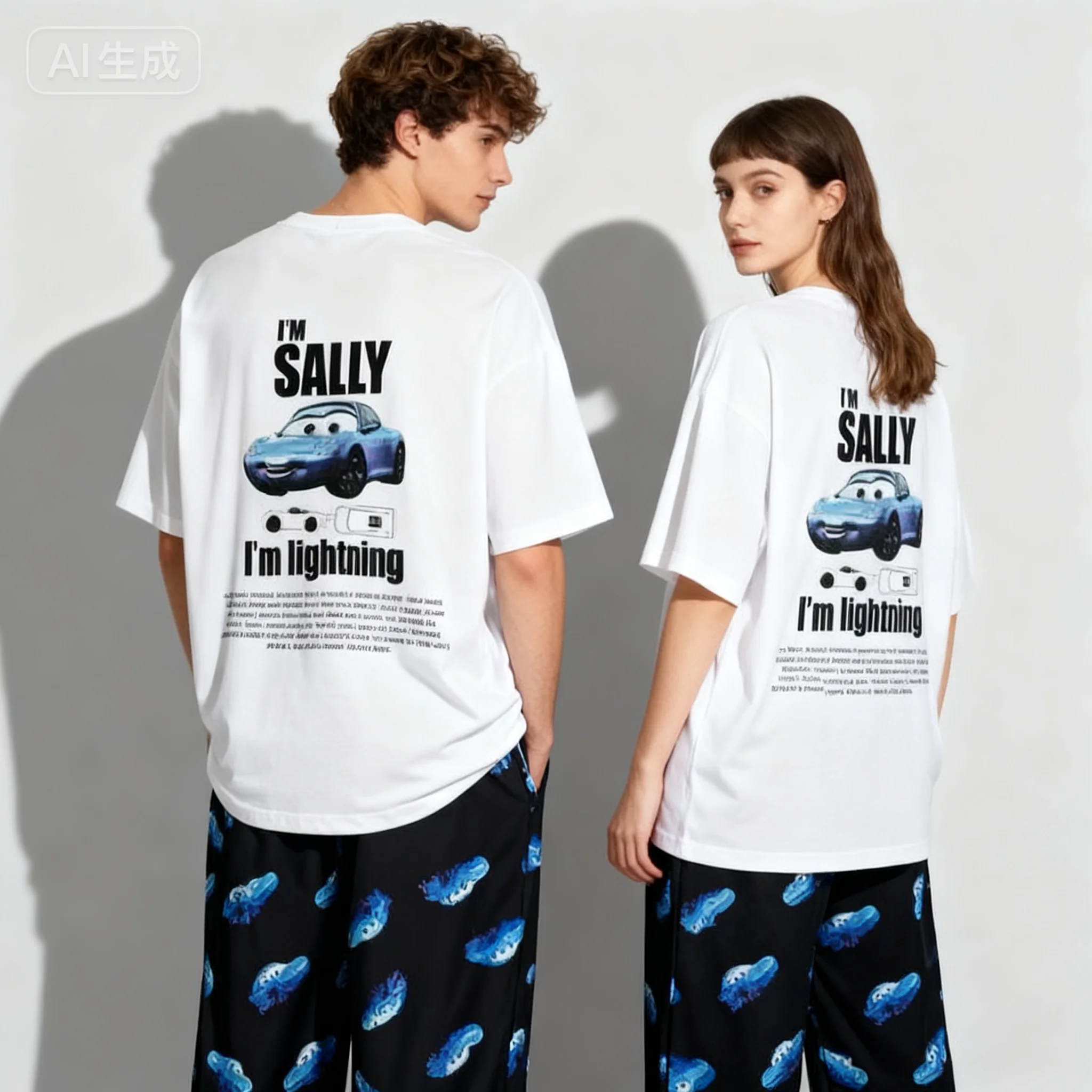 ديزني الساخن سيارة التعبئة الربيع والخريف الصيف قصيرة الأكمام السراويل مجموعة عارضة الكبار والأطفال الوالدين والطفل الملابس #2