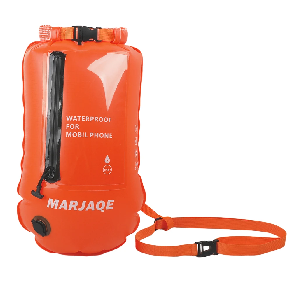 Sac gonflable étanche pour bouée de natation, sac de sauvetage pour nageurs en eau libre, 402 visible, IPX7, 20L