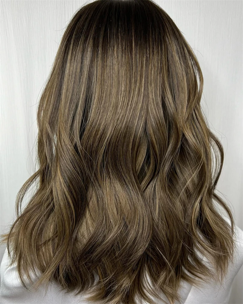 Peruca curta loira marrom 13x4, peruca frontal de renda destaques, peruca sintética bob para mulheres, cosplay, sem cola, fibra premium