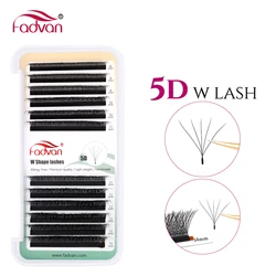 FADVAN New Upgrade 5D W lashes 0.07 C/D W Shape Eyelash Extensions