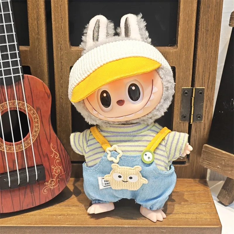 17 سنتيمتر ملابس دمى أفخم الزخرفية الكرتون ألعاب حيوانات وزرة DIY بها بنفسك Kawaii أفخم الدمى بذلة مع قبعة للفتيات هدية #5