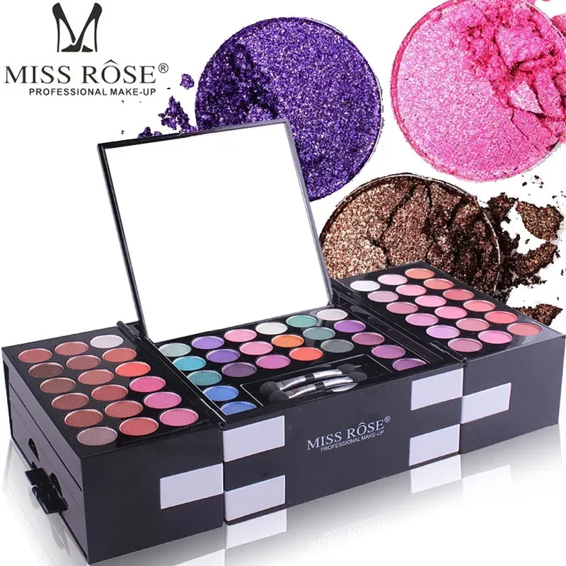 Kit de maquillage longue durée pour filles, ombre à barrage scintillante, fard à joues pour les yeux, palette de fards à joues, cadeaux cosmétiques, voyage, 148 couleurs, 256