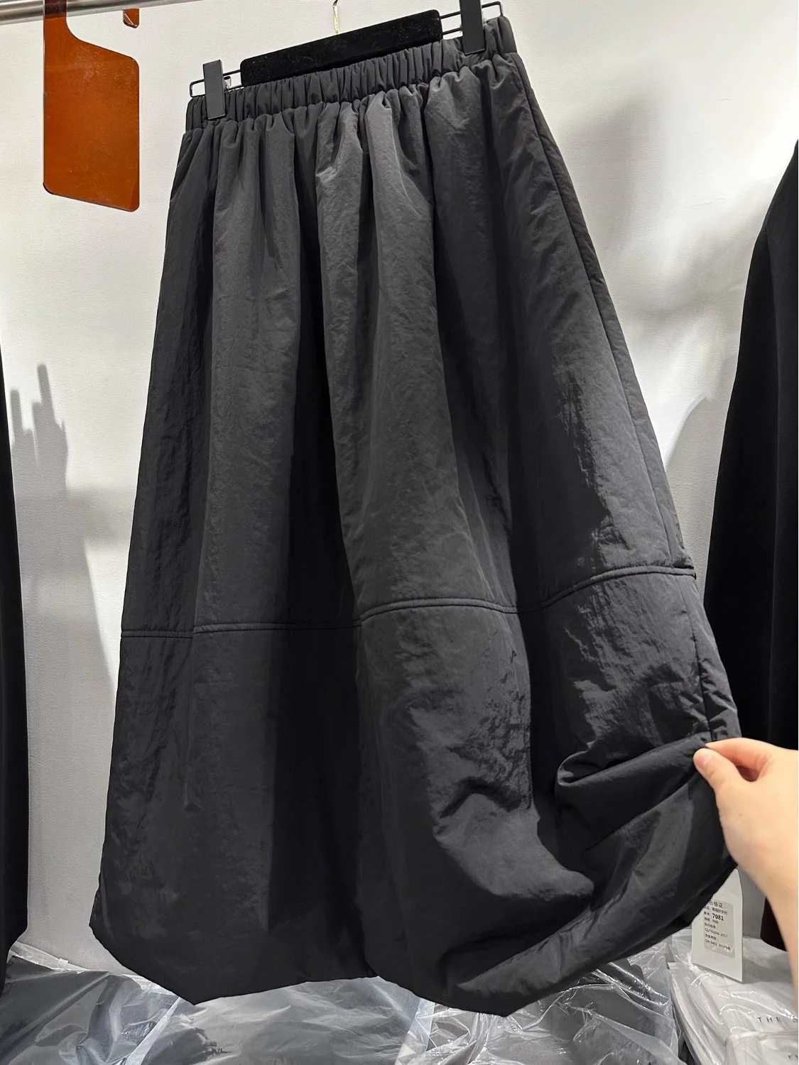 Authentic High Waist Cotton Insert Lantern Skirt Women's Loose Puffy Flower Bud Skirt Polyester Fiber Casual Commute Sle