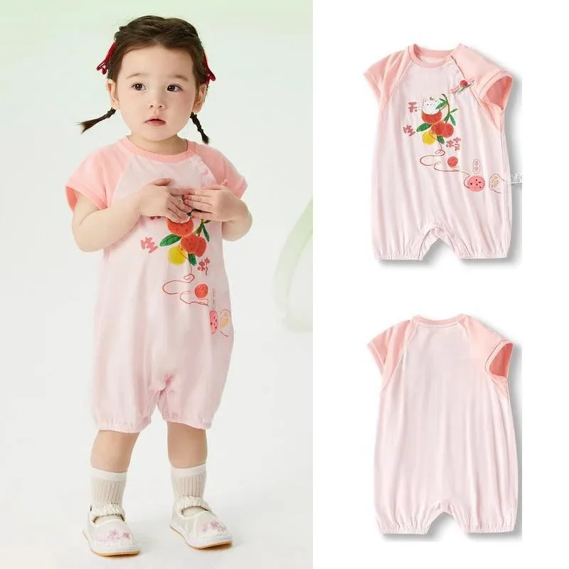 Baby Jumpsuit for Boys and Girls Baby Jumpsuit for Baby Crawling Breathable Summer Clothing 2024 New Model