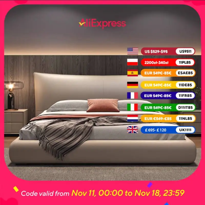 

Heavy Wood Double Bed Mattress Cheap Design Luxury Frame Double Bed Storage Modern High Cama Matrimonial Bedroom Furniture Set