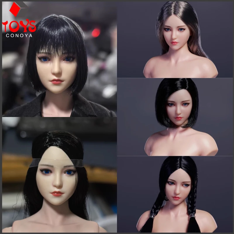 YMTOYS YMT101 1/6 หัวหลิวสาวงามเอเชีย รุ่นแกะสลัก ตาขยับได้ ขนาด 12 นิ้ว ผิวขาว ตุ๊กตาแอ็คชั่นฟิกเกอร์ทหารหญิง