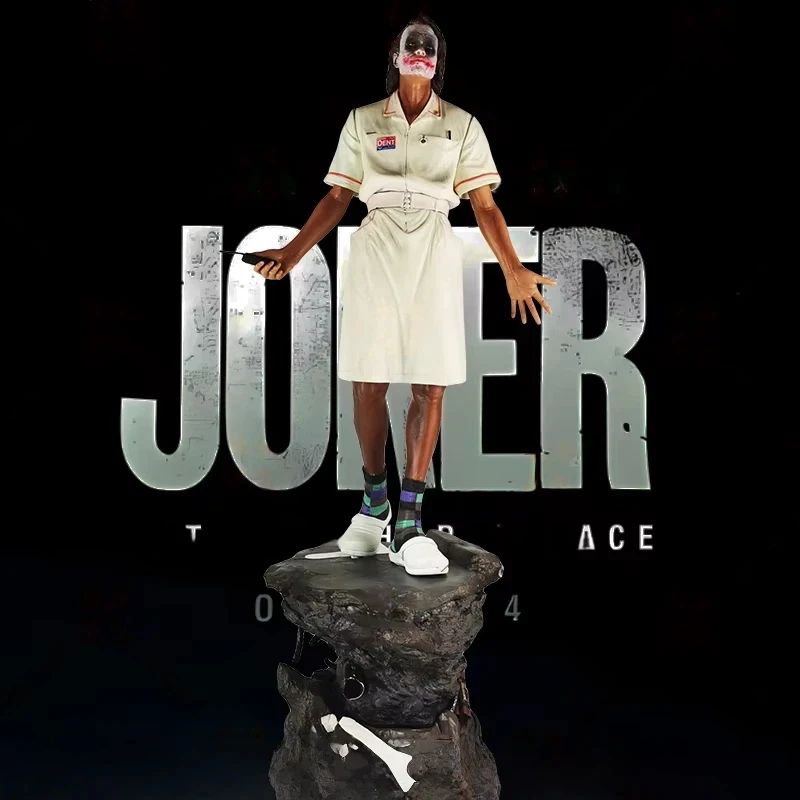 

54CM Dc Heath Ledger Nurse Uniform Joker Figure Series Handmade Ornament Gk Resin Statue Toy Gift Joker Standing Scene Model