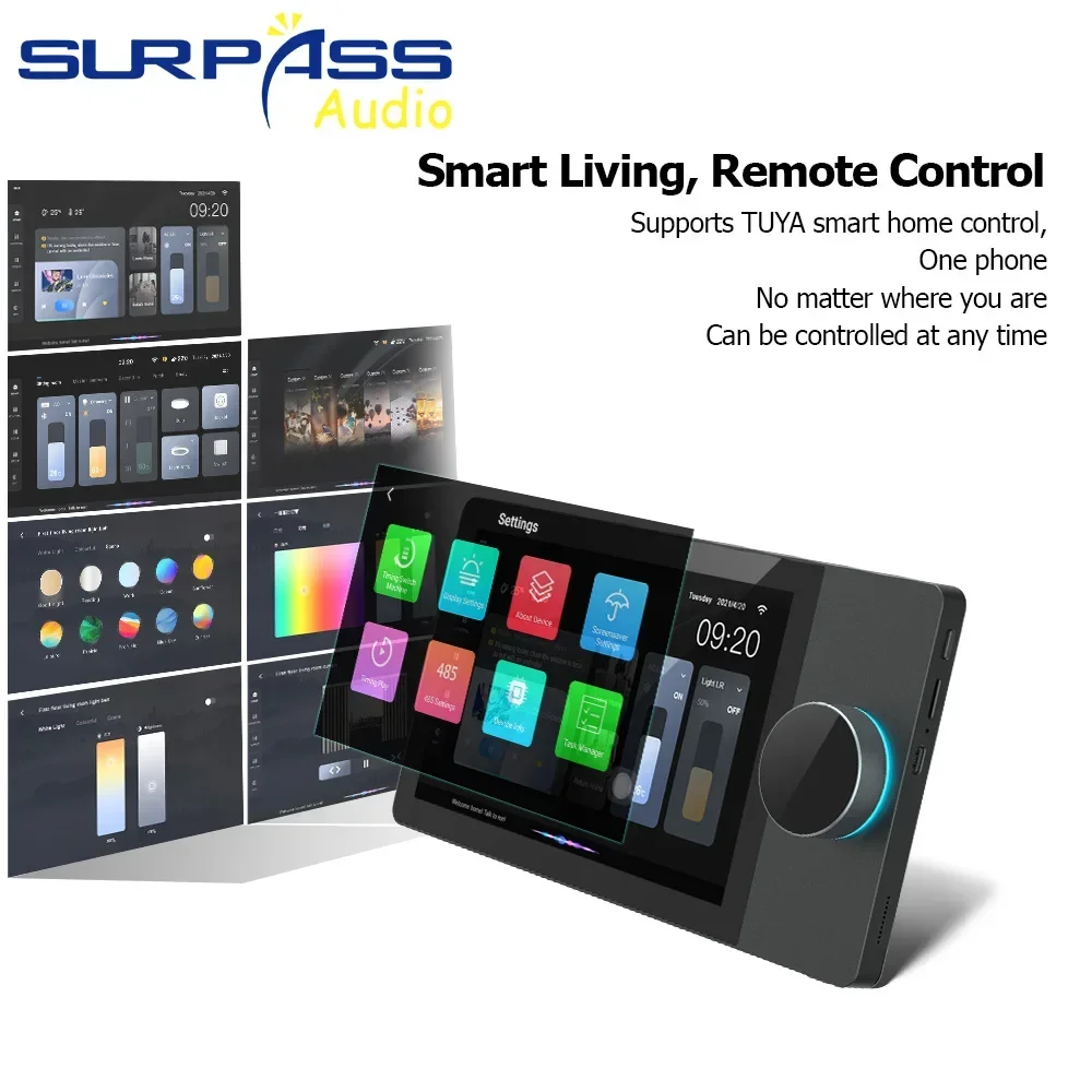 New Tuya App WiFi Smart Home System Control Panel Touch Screen Remote Control Music System Blue Tooth Wall Amplifier