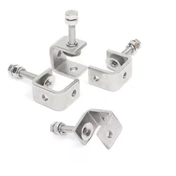 6 Pcs 1 inch Stainless Steel Small C-Clamp for Woodworking, Heavy Duty Metal U-clamps Mini