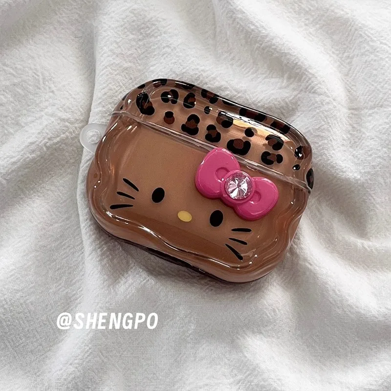 سانريو مرحبا كيتي Airpods4 Airpods1 2Pro2 مناسبة سماعة الرأس غطاء سماعة الاذن سماعة لاسلكية تعمل بالبلوتوث حقيبة سماعة الاذن هدية لفتاة #5