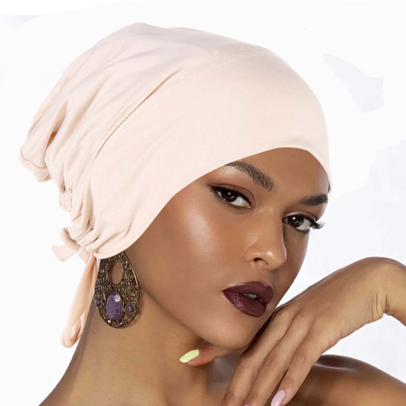 

Muslim White Modal Hijab Fashion Undercap Abaya Hijabs For Woman Abayas Jersey Head Scarf Dress Women Turbans Turban Cap 2024