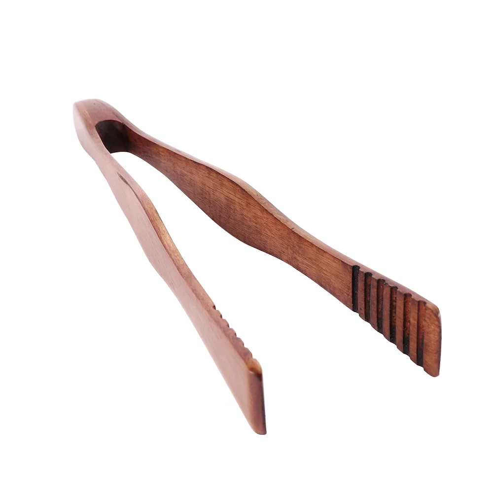 

1Pc Bamboo Wooden Food Clip Tongs Cake Bread Snack Salad Clamp Kitchen BBQ Tools Tea Tweezer Cooking Utensils 26.5cm